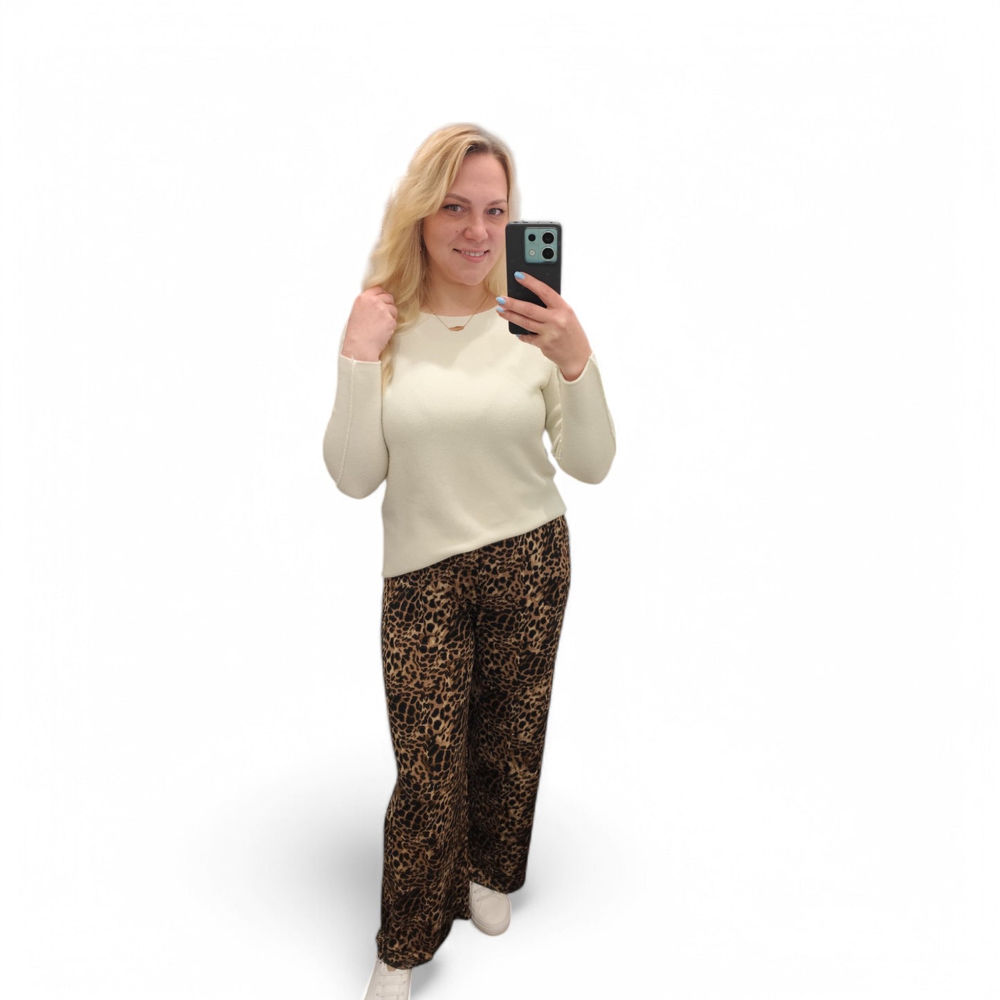 Feinstrickpullover in Weiß