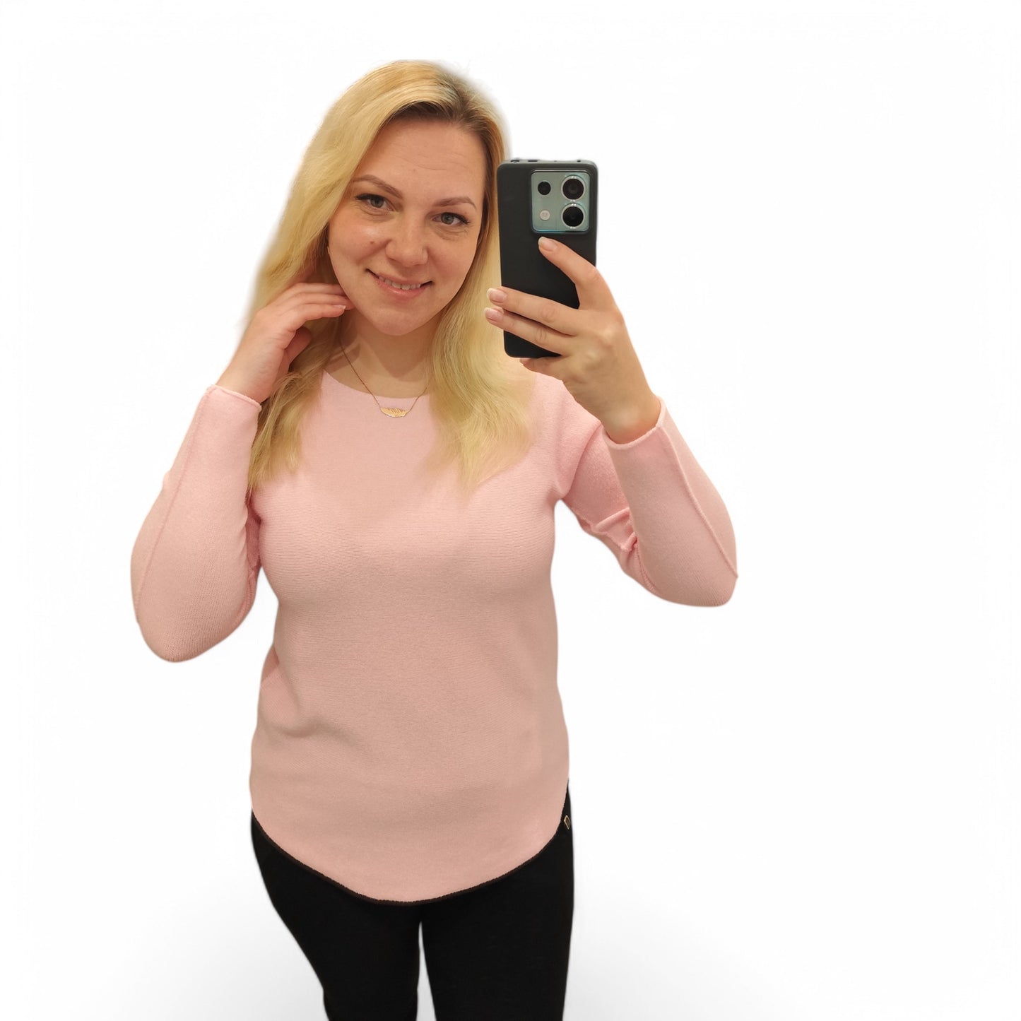 Feinstrickpullover in Rosa
