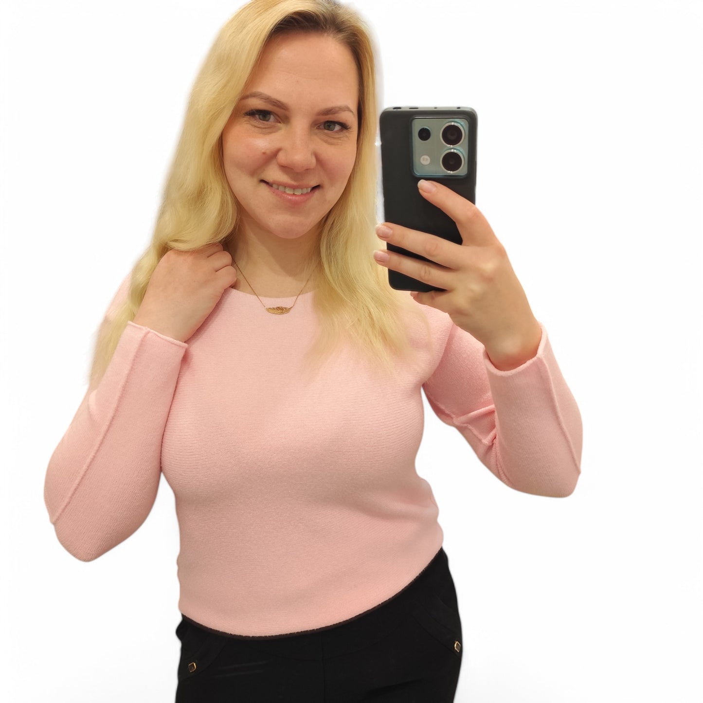 Feinstrickpullover in Rosa