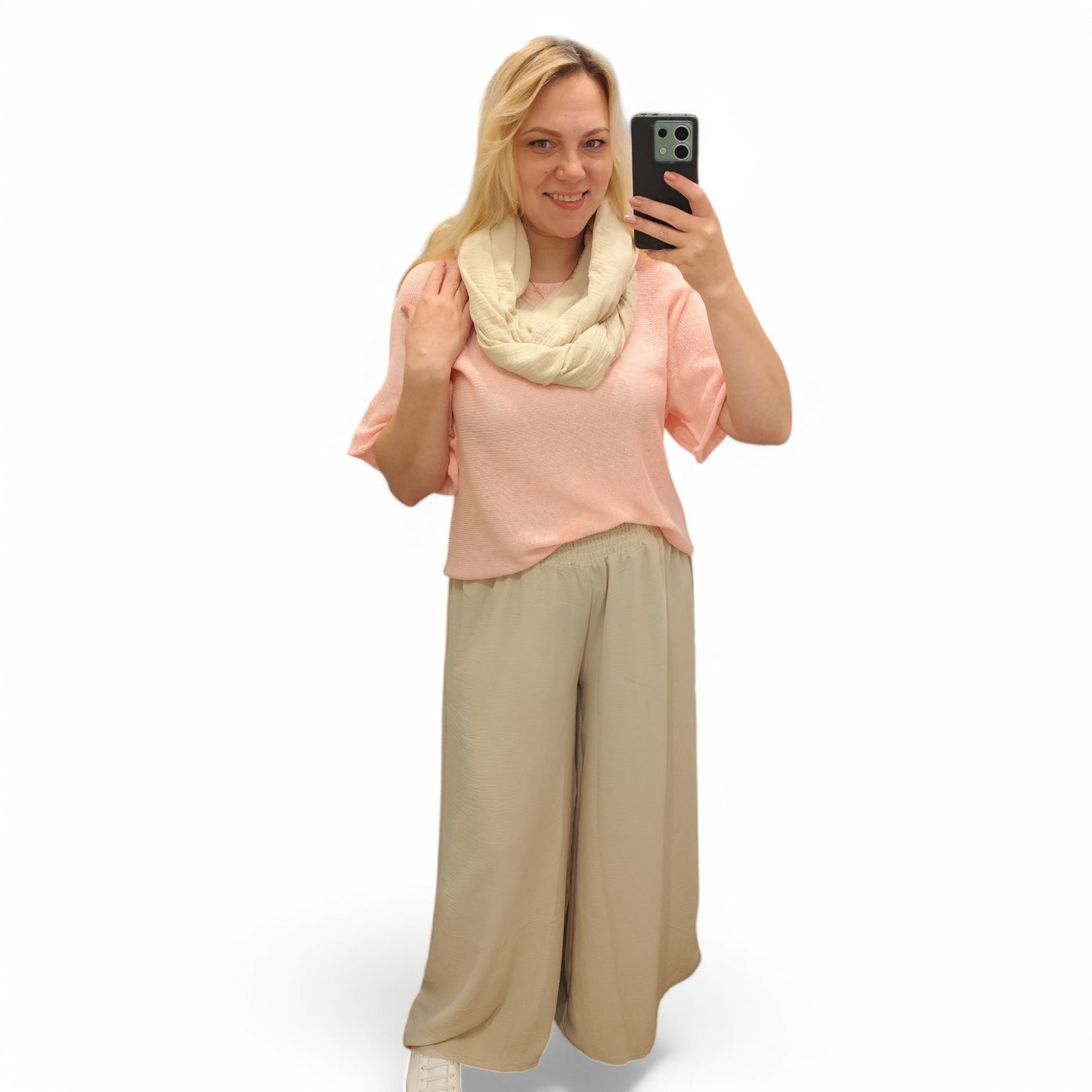 Musselin Schal in Beige