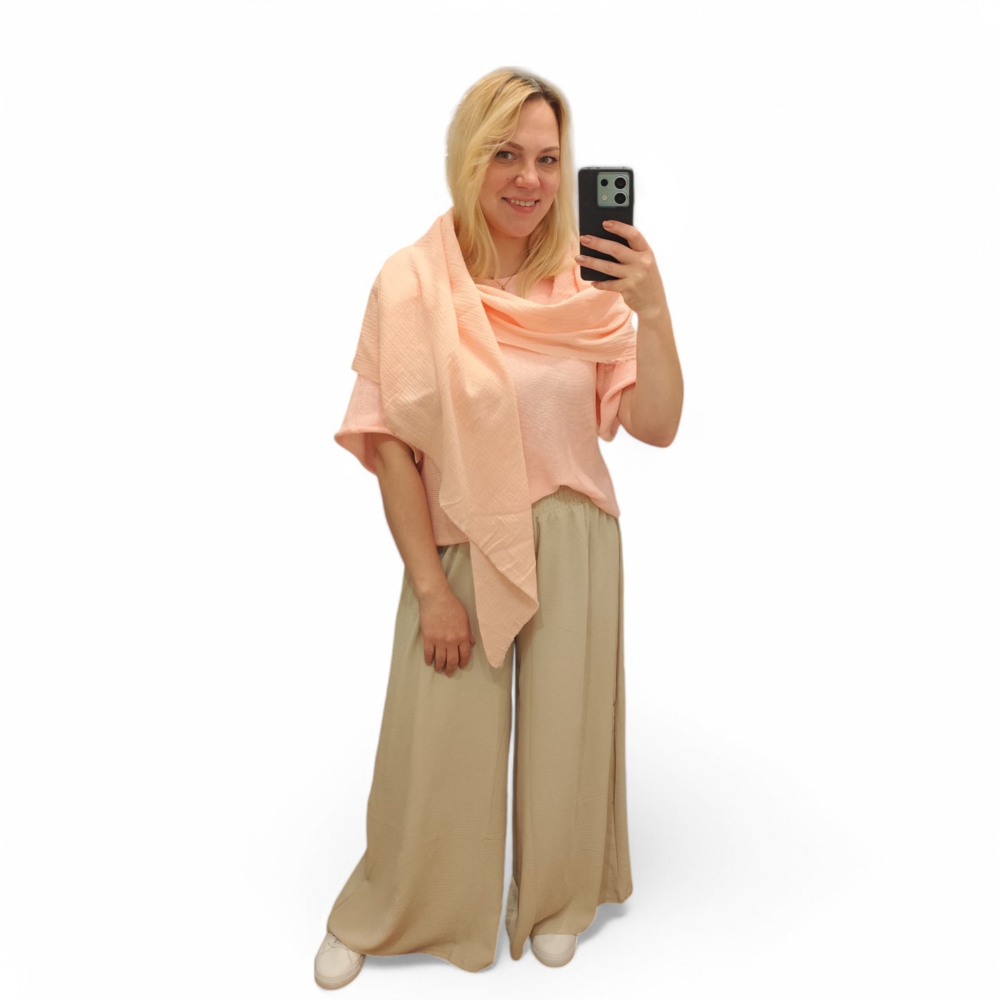Musselin Dreiecktuch in Rosa