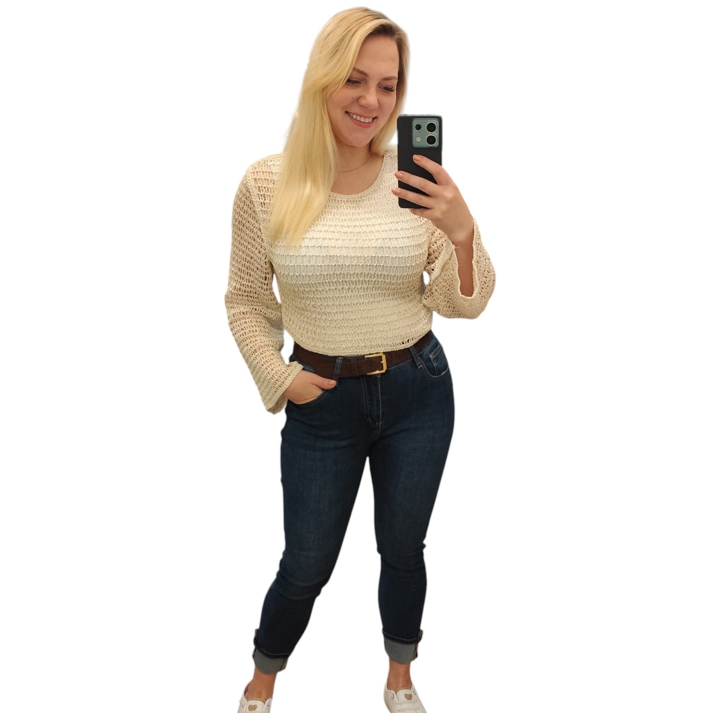 Jeans mit Umschlag