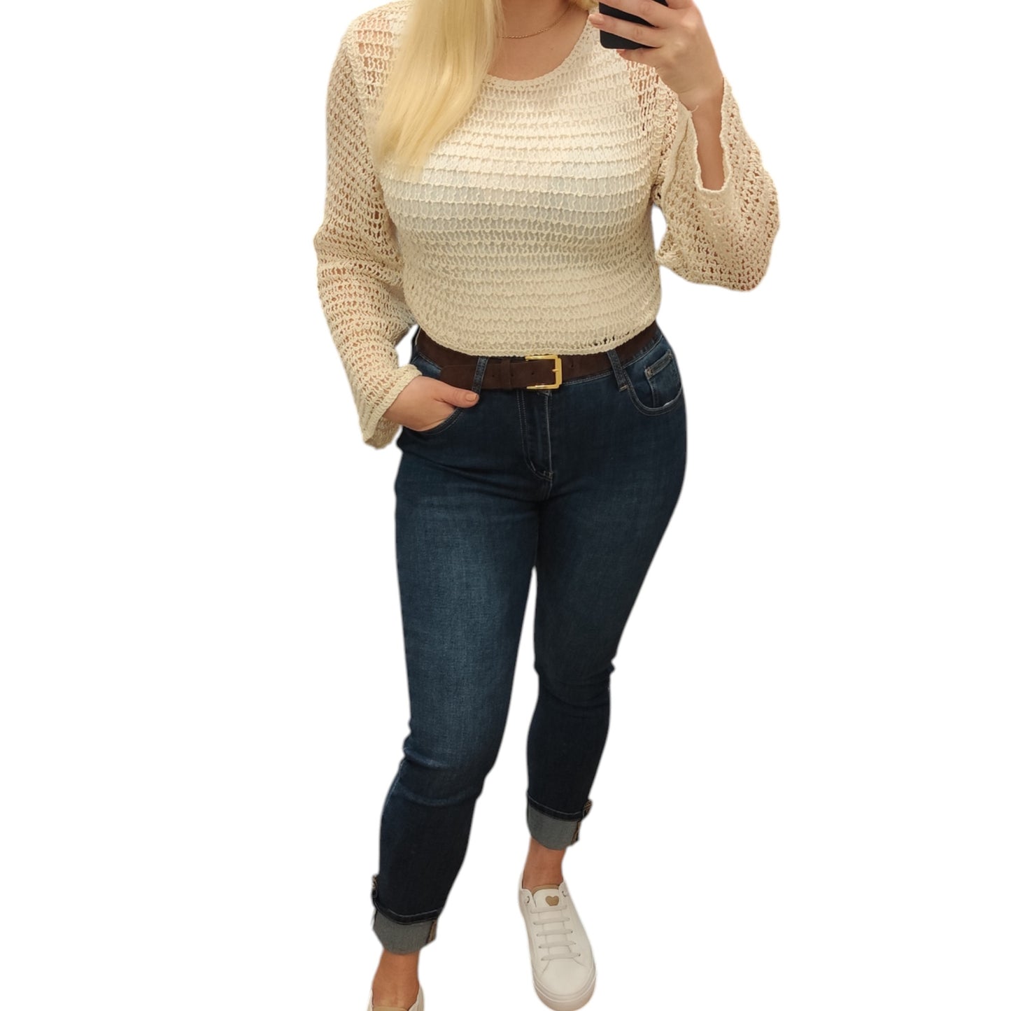Jeans mit Umschlag