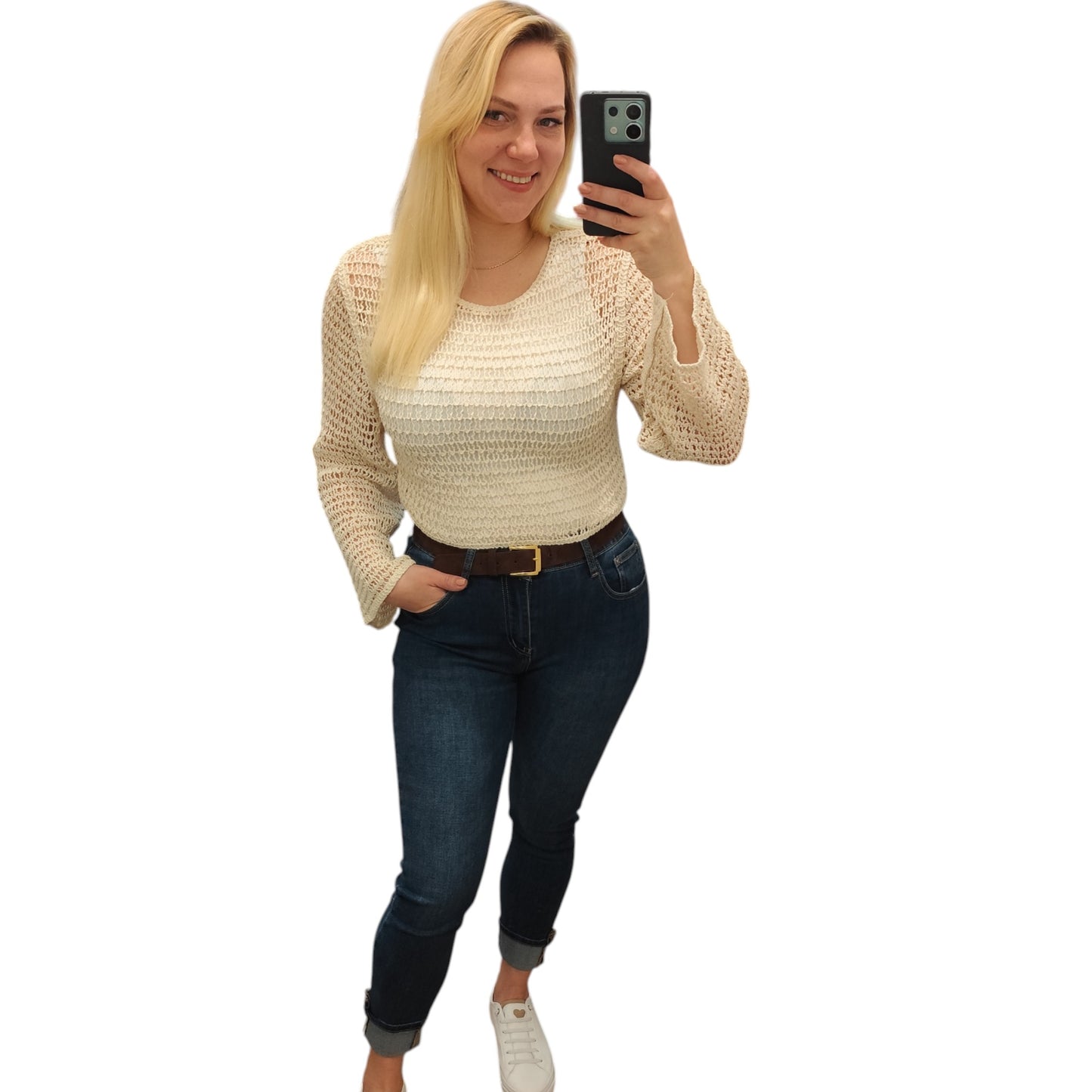 Jeans mit Umschlag
