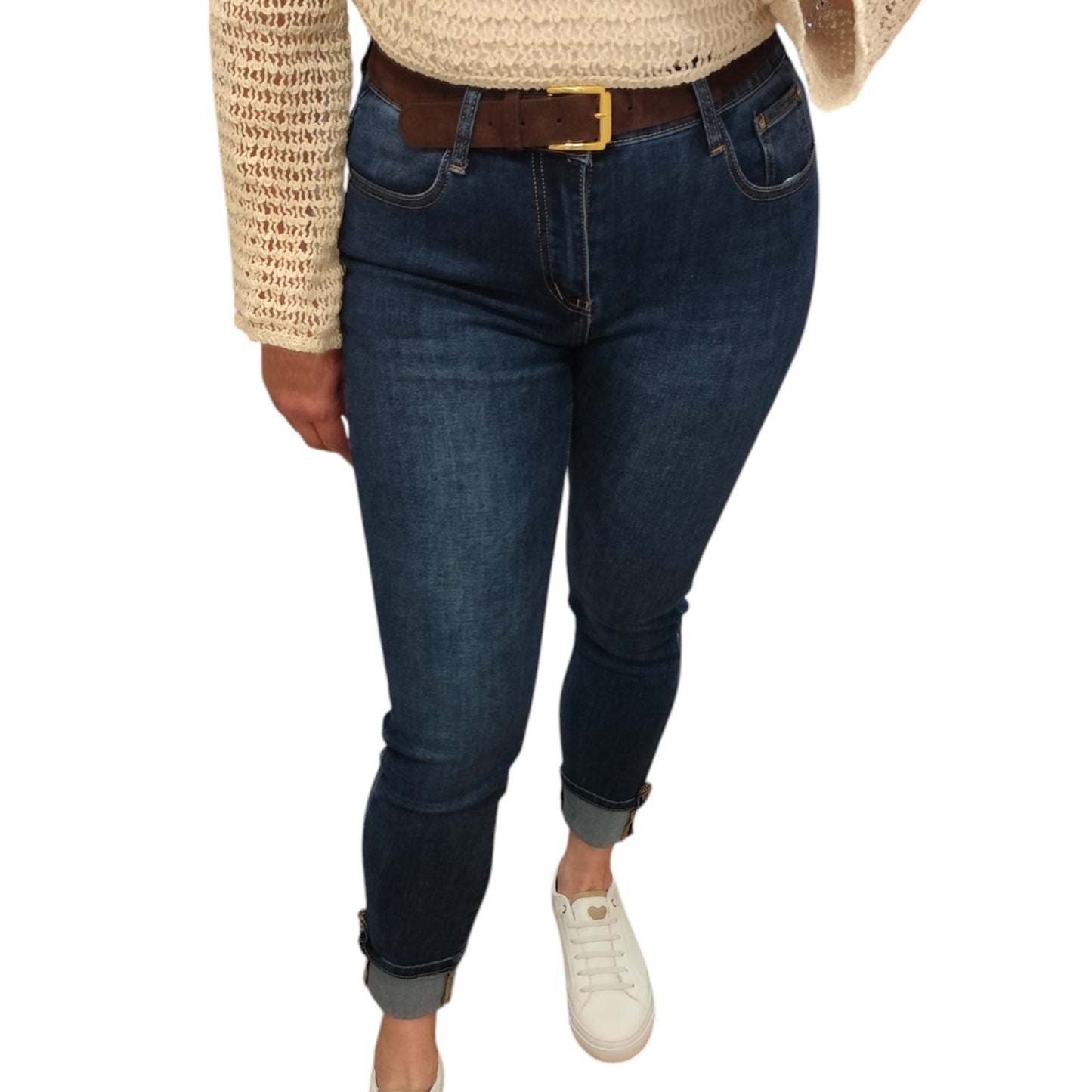 Jeans mit Umschlag