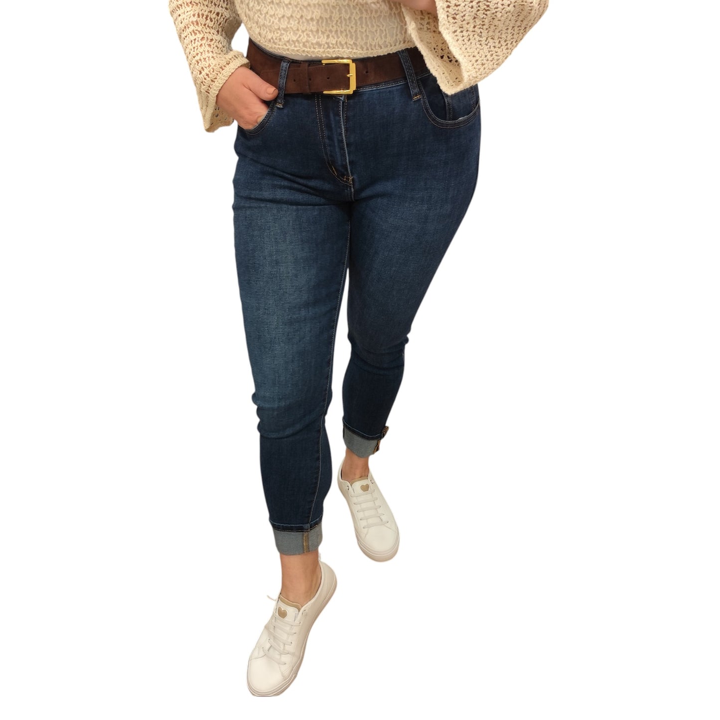 Jeans mit Umschlag