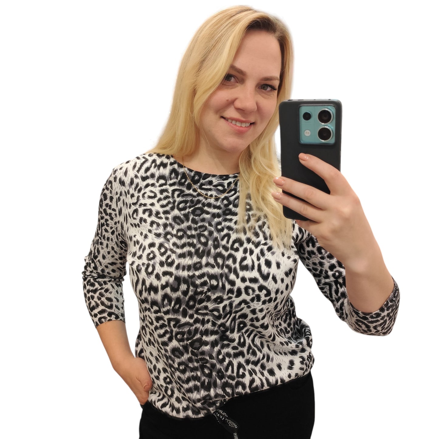 Pullover mit Leomuster