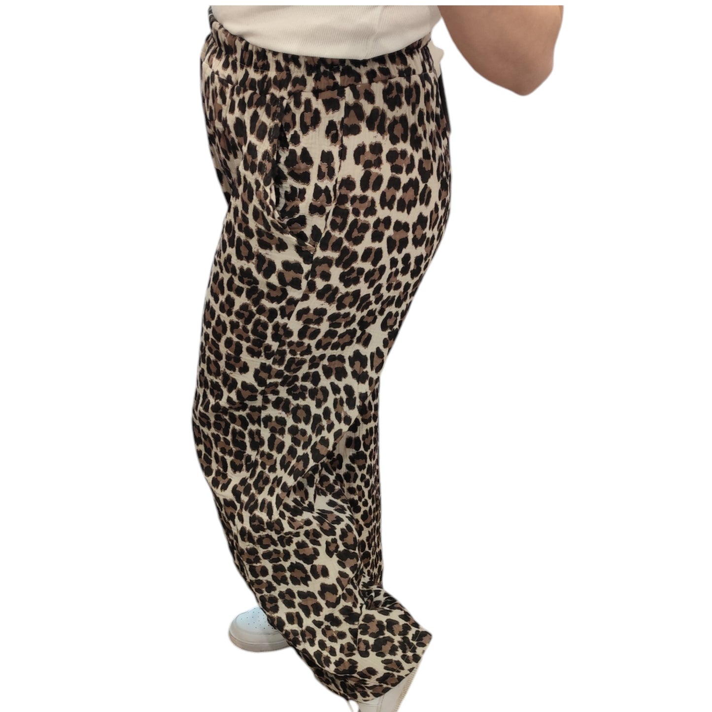 Musselin Hose mit Leomuster