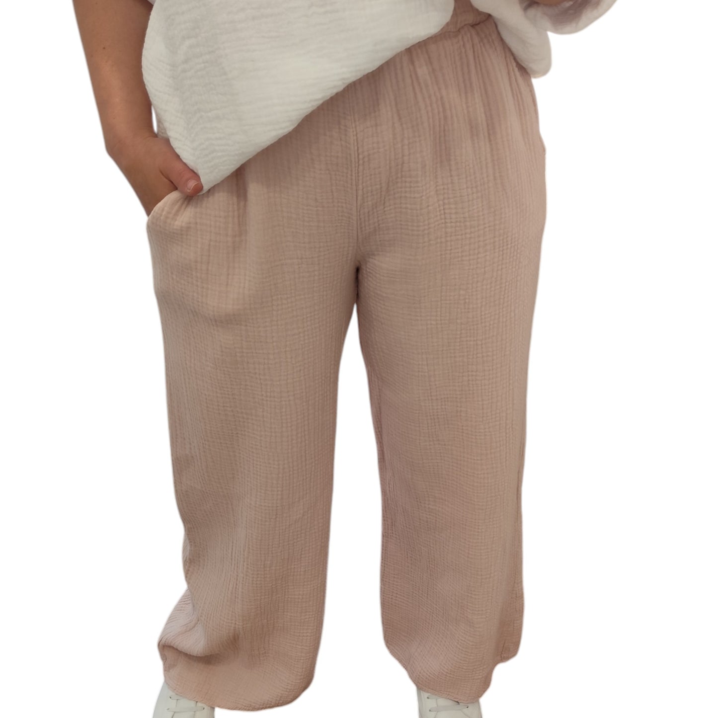 Musselin Hose in Rosa