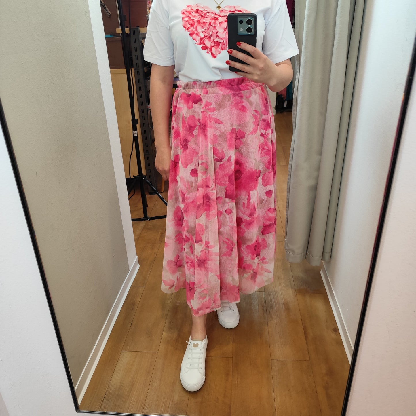 Blumiger Rock in Pink