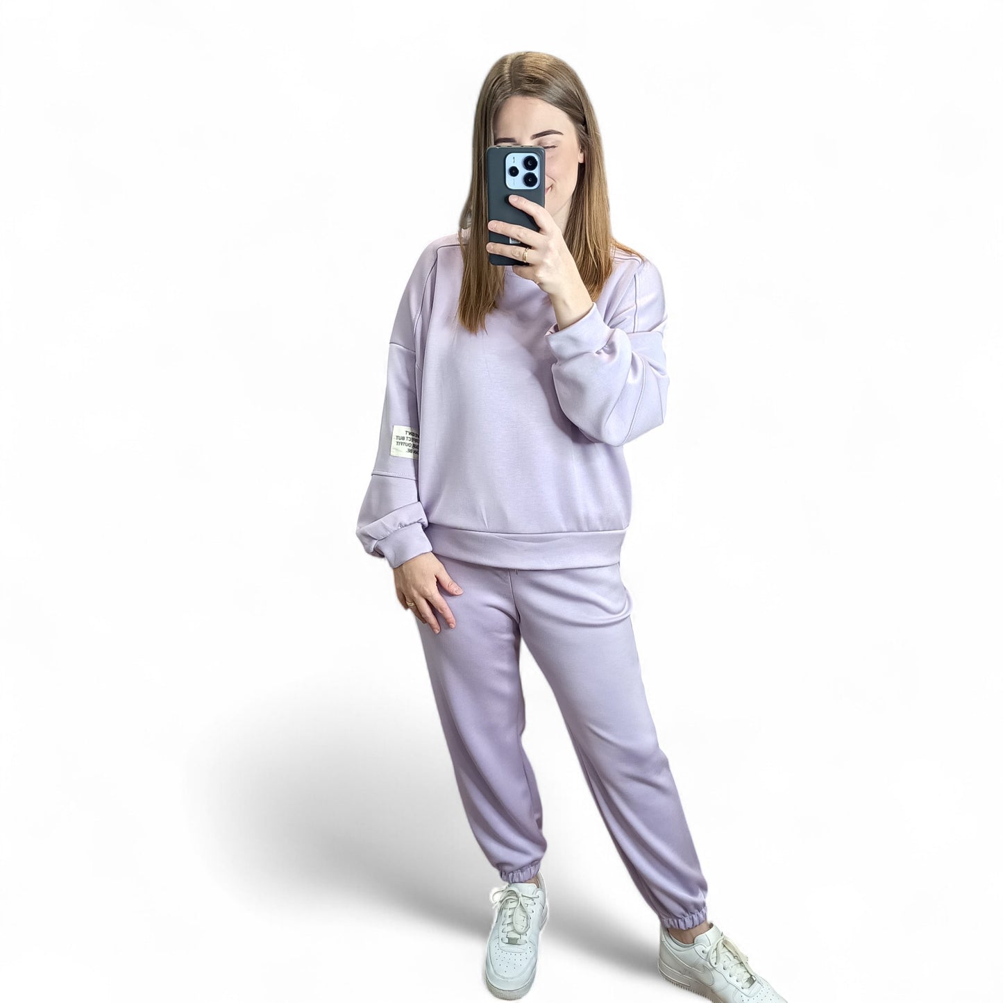 langärmliger Jogginganzug/ Jogging Zweiteiler in Flieder