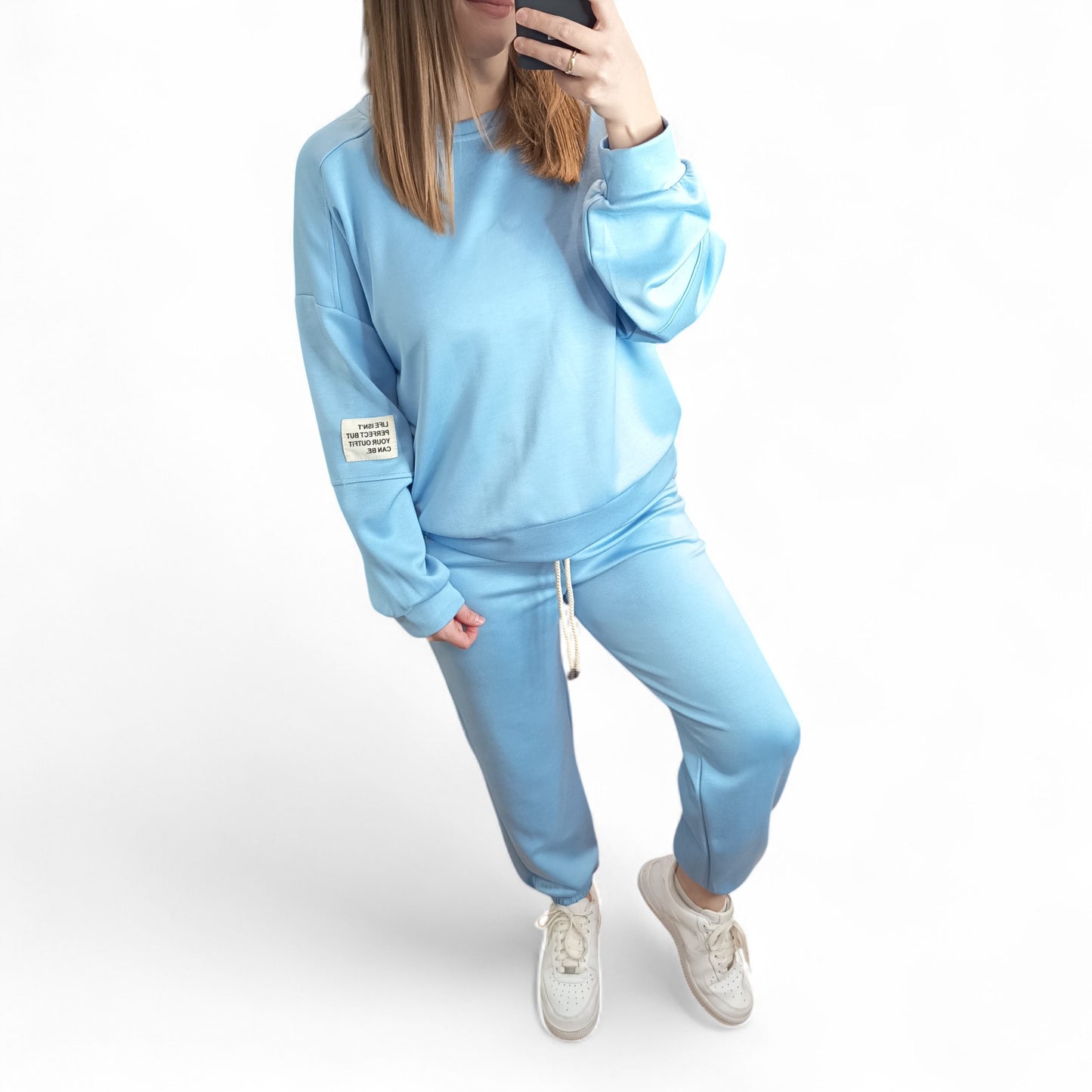 langärmliger Jogginganzug/ Jogging Zweiteiler in Blau