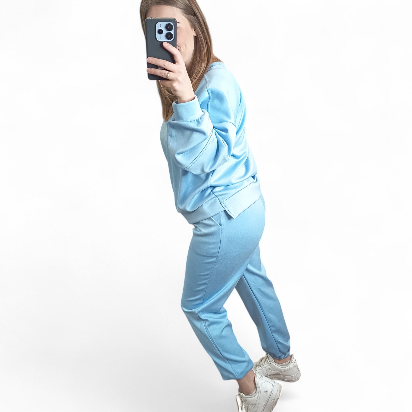 langärmliger Jogginganzug/ Jogging Zweiteiler in Blau