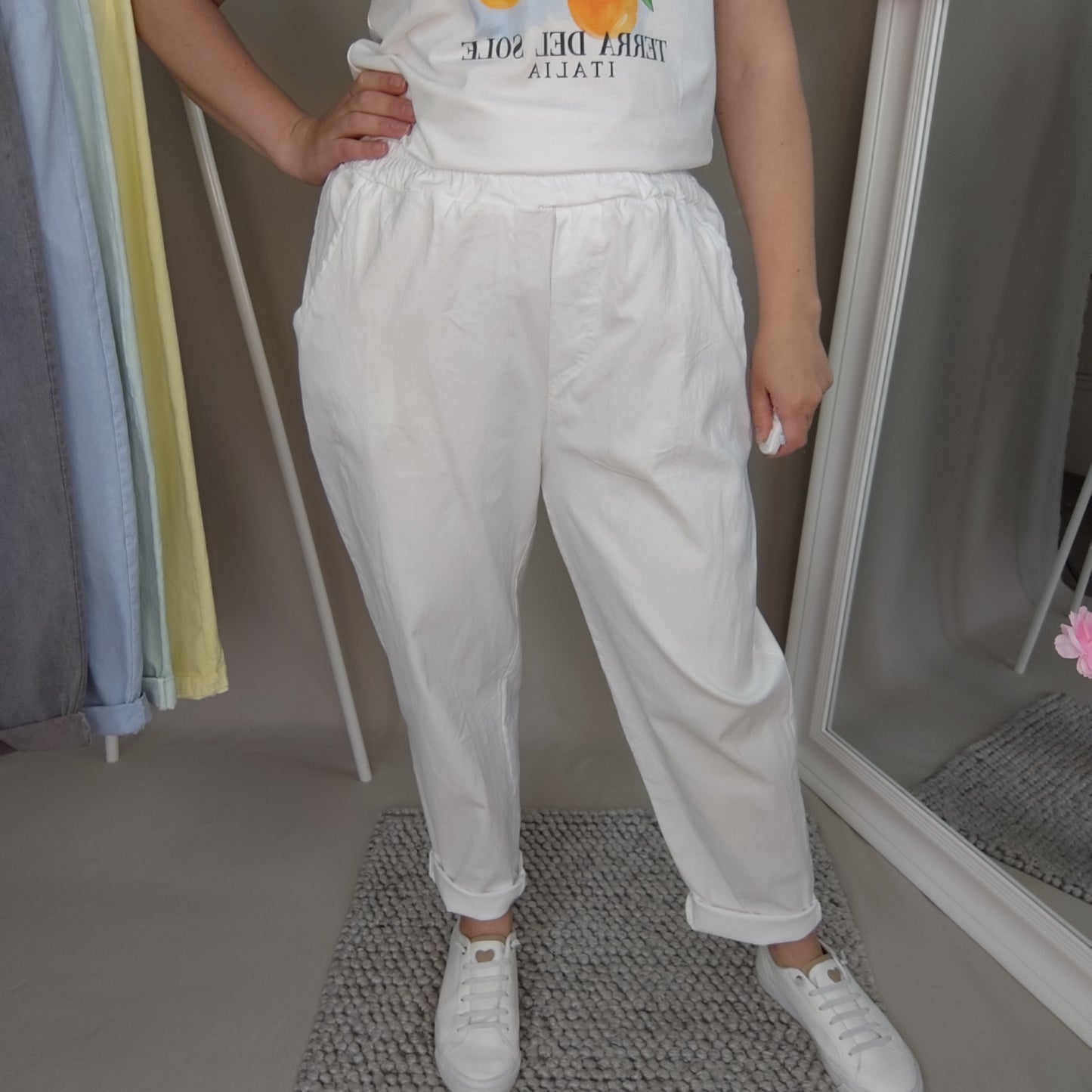 Joggpants in Weiß