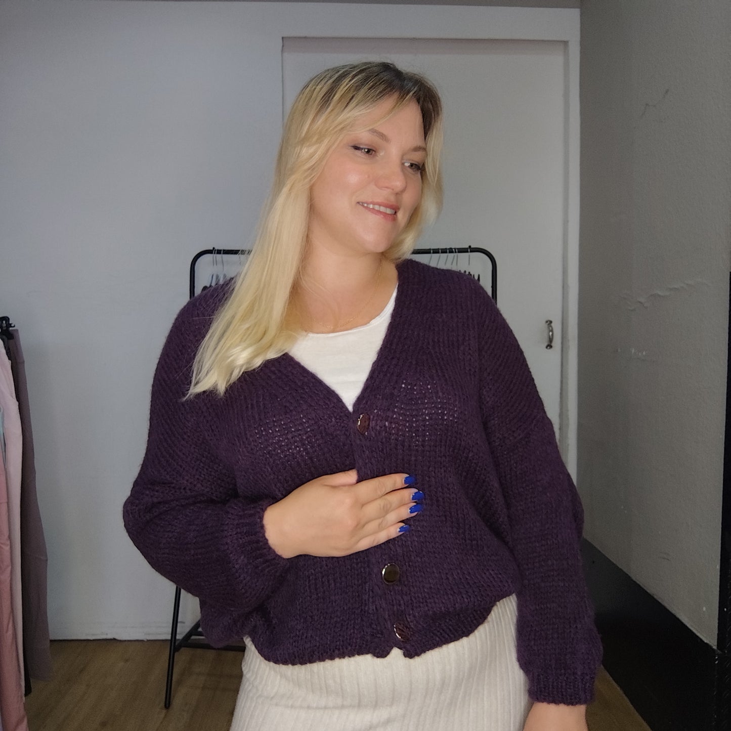 Strickjacke "Steff" in Lila