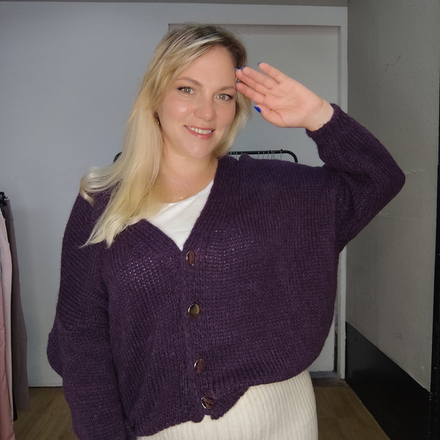 Strickjacke "Steff" in Lila