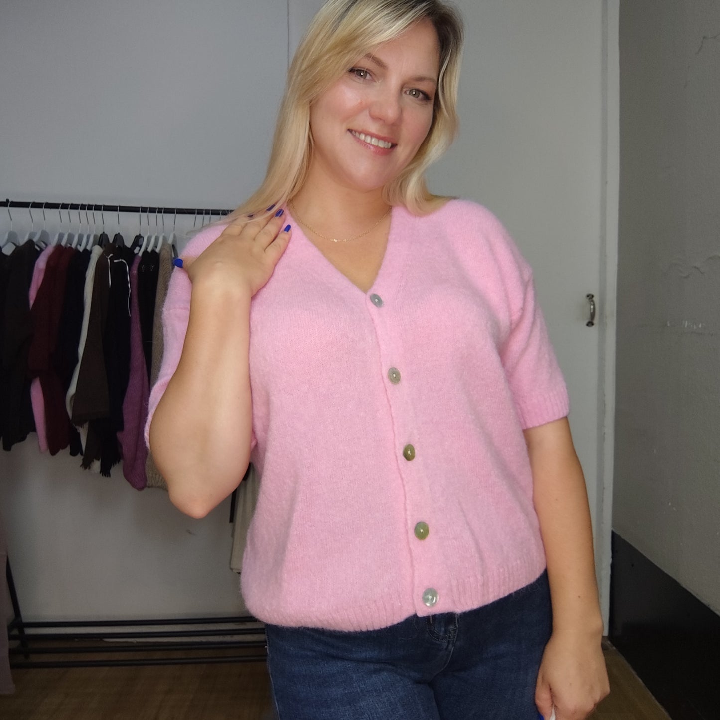 Strickjacke "Alina" in Rosa