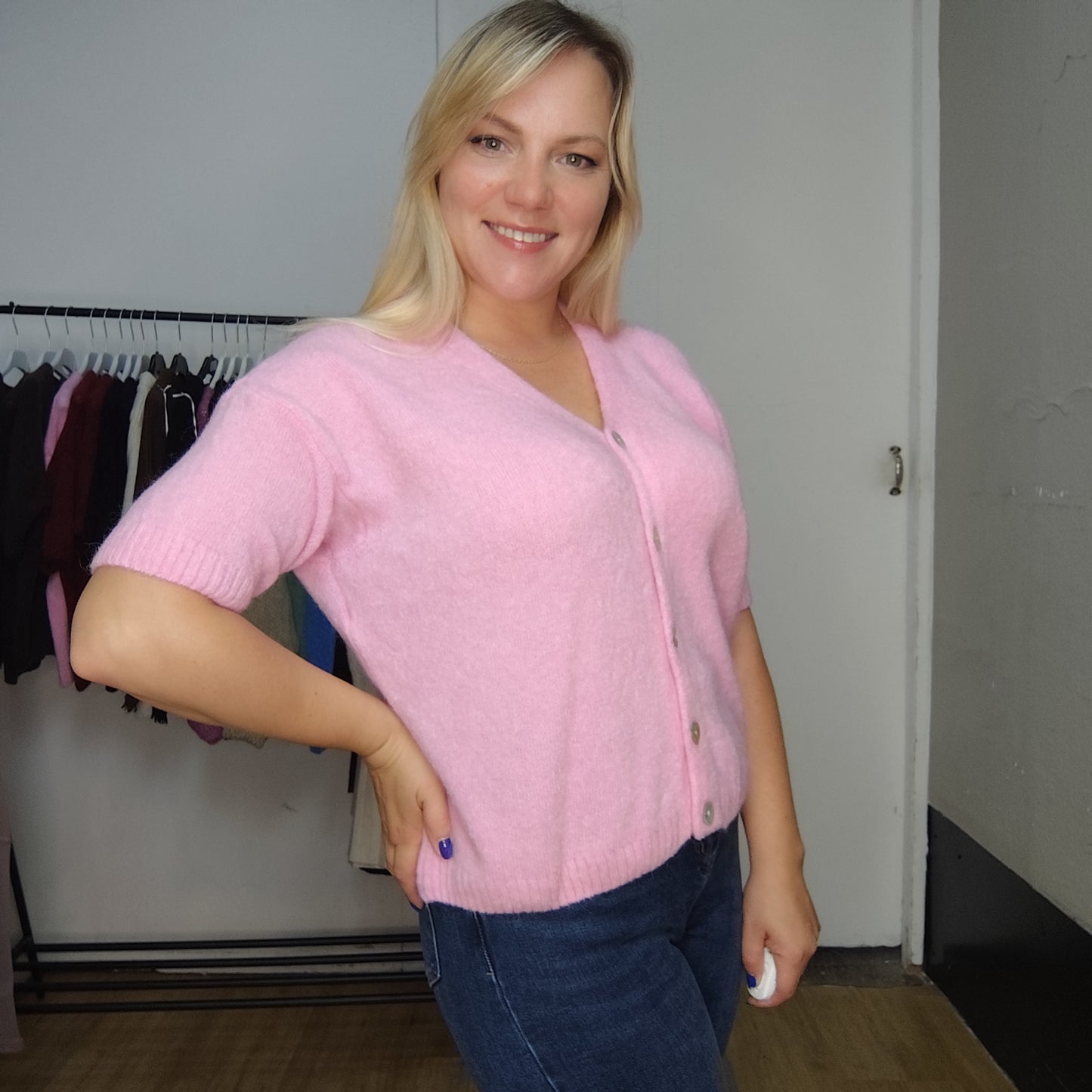 Strickjacke "Alina" in Rosa
