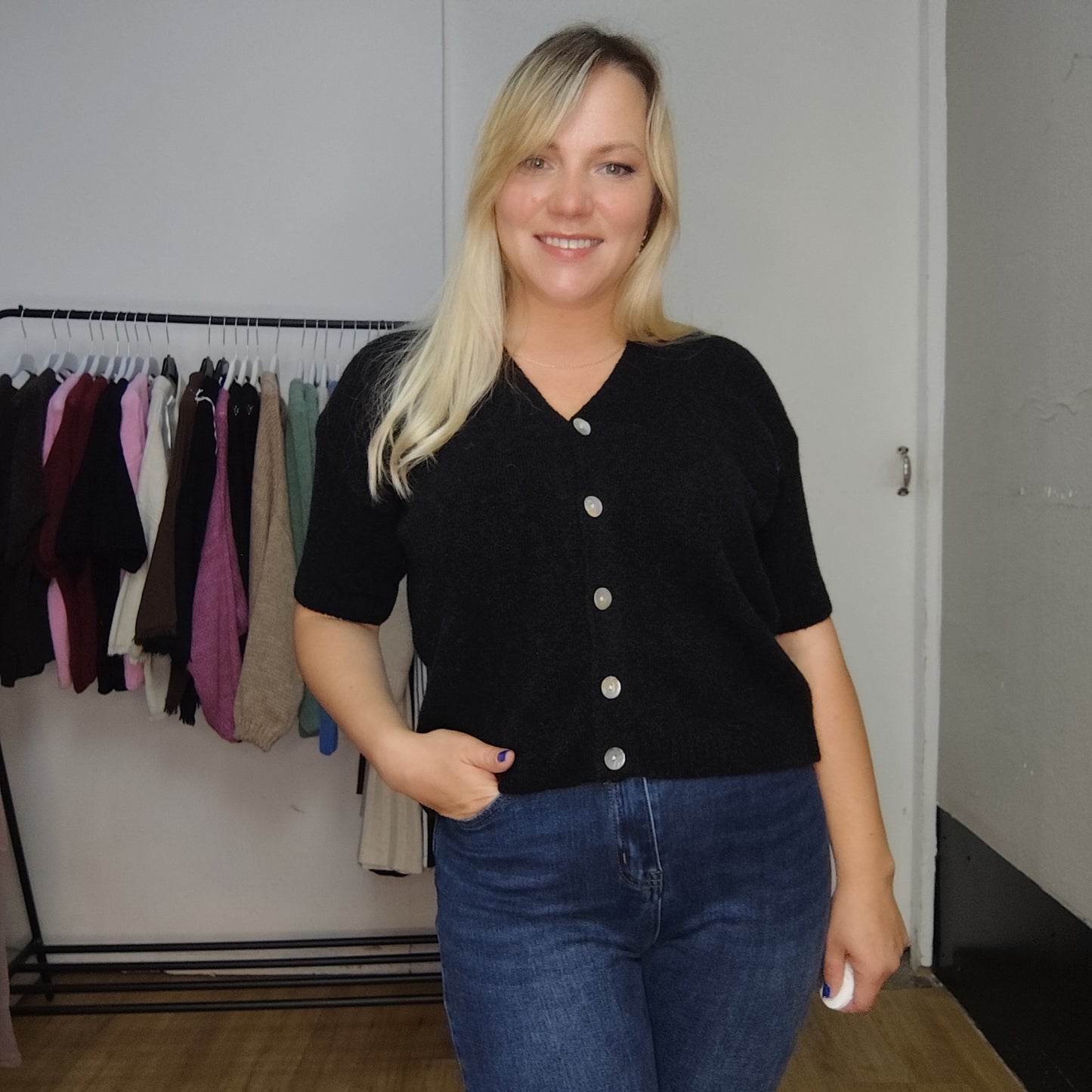Strickjacke "Alina" in Schwarz