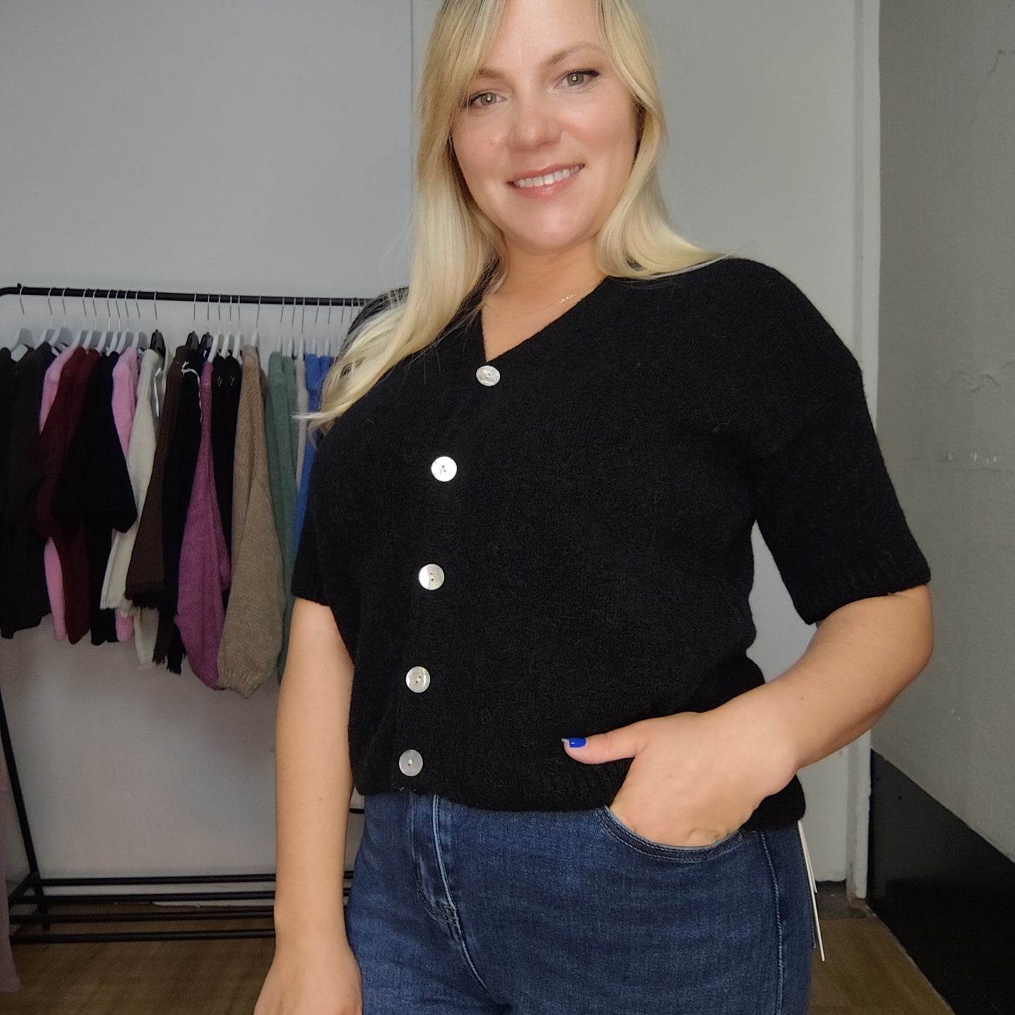 Strickjacke "Alina" in Schwarz