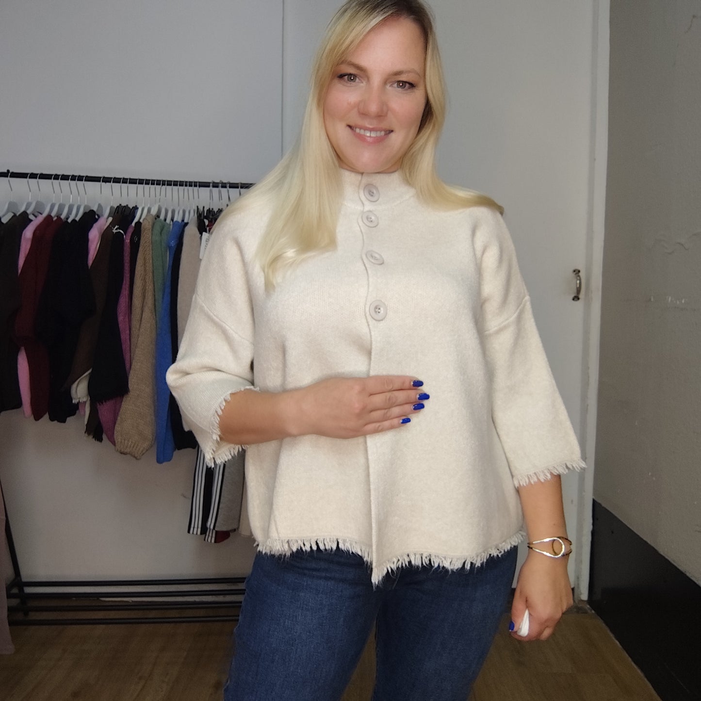 Strickjacke "Eva" in Beige