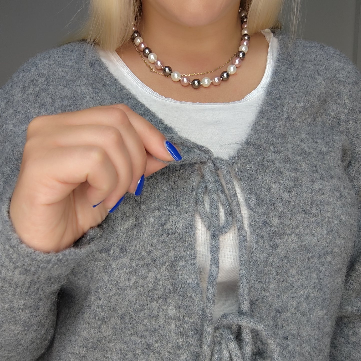 Strickjacke "Marie" in Grau