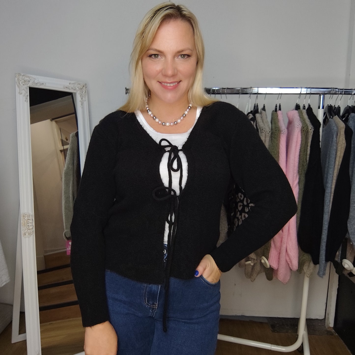 Strickjacke "Marie" in Schwarz