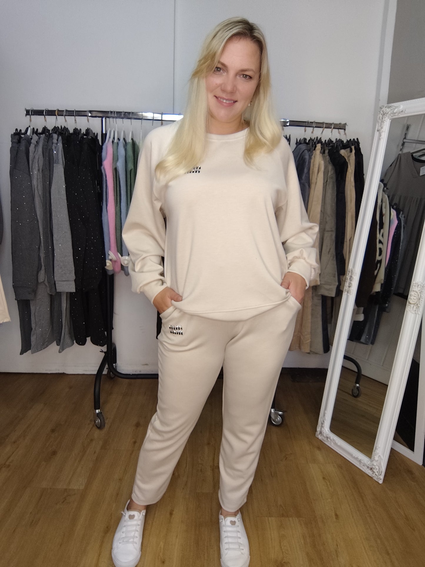 Zweiteiler "Claudia" in Beige