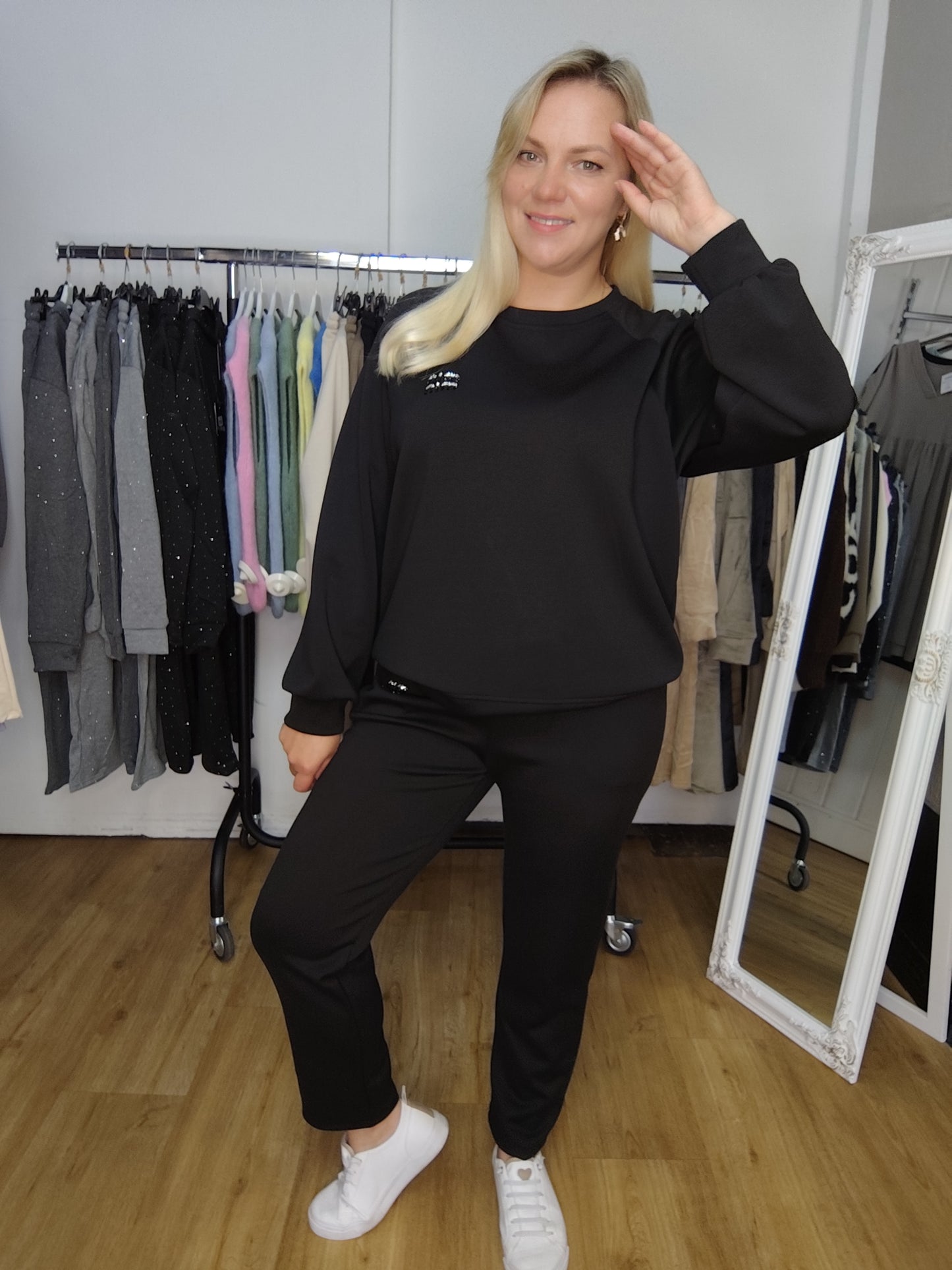 Zweiteiler "Claudia" in Schwarz