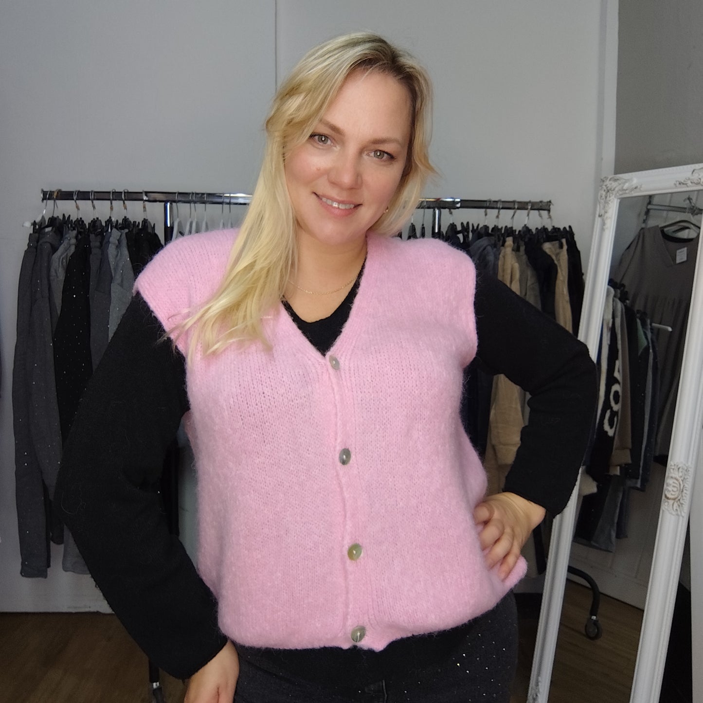 Strickweste "Lisa" in Rosa