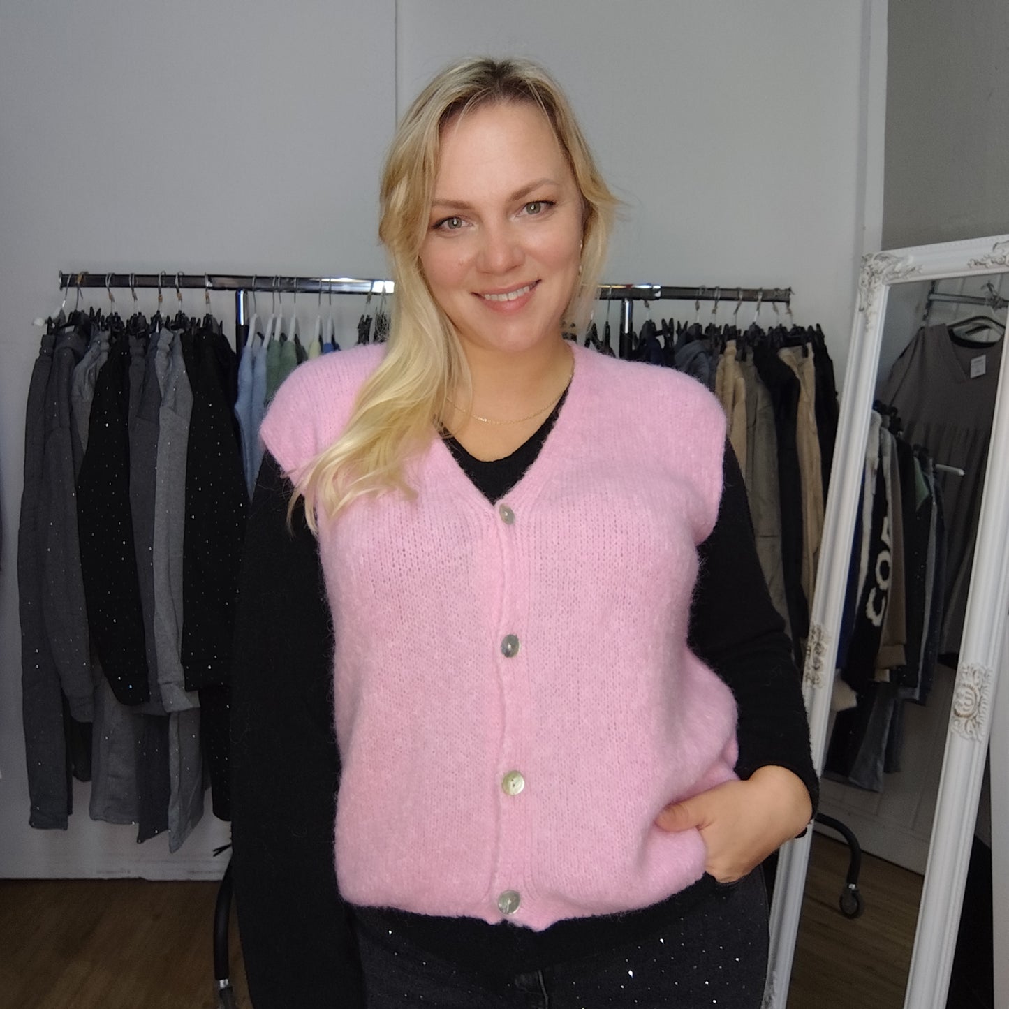 Strickweste "Lisa" in Rosa
