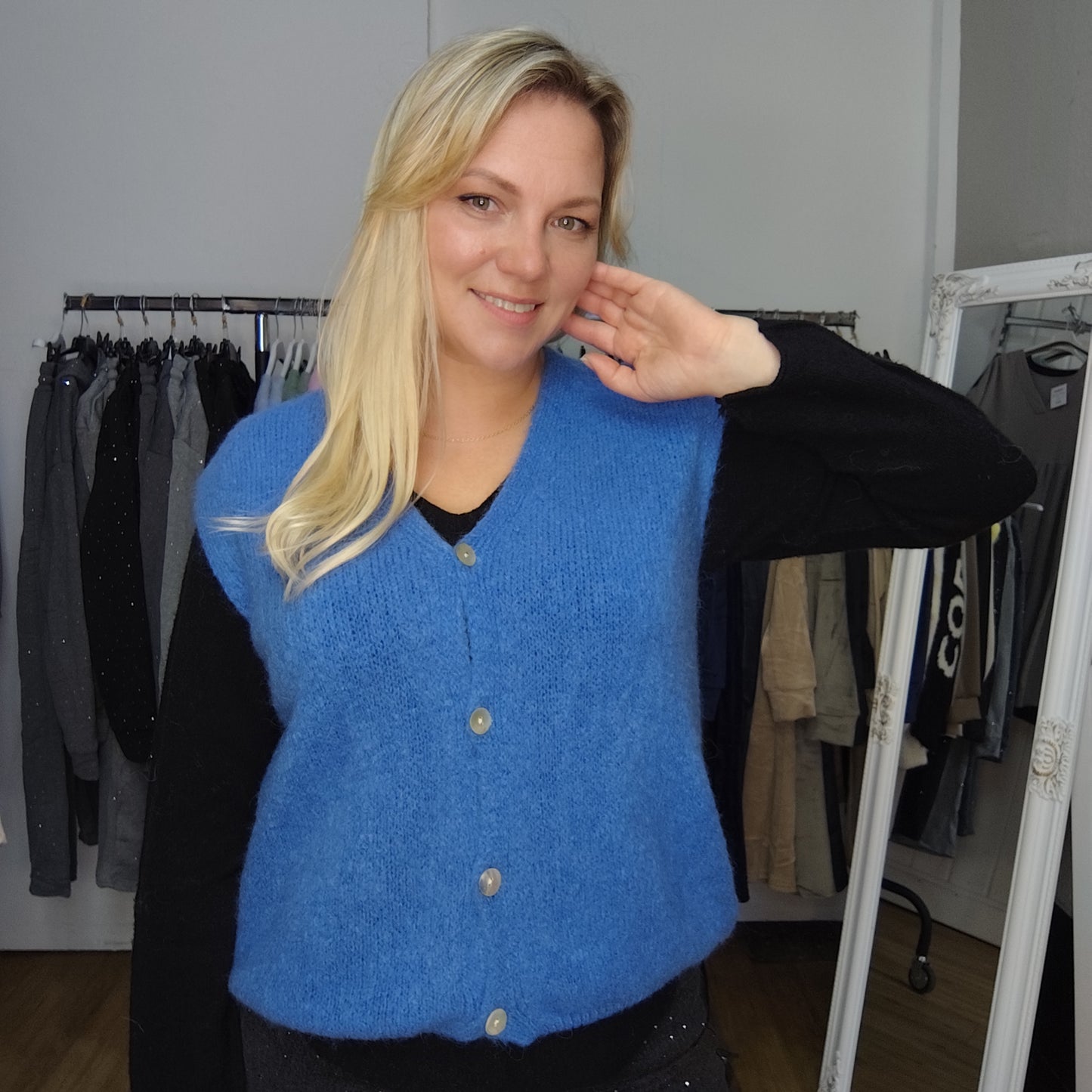 Strickweste "Lisa" in Blau