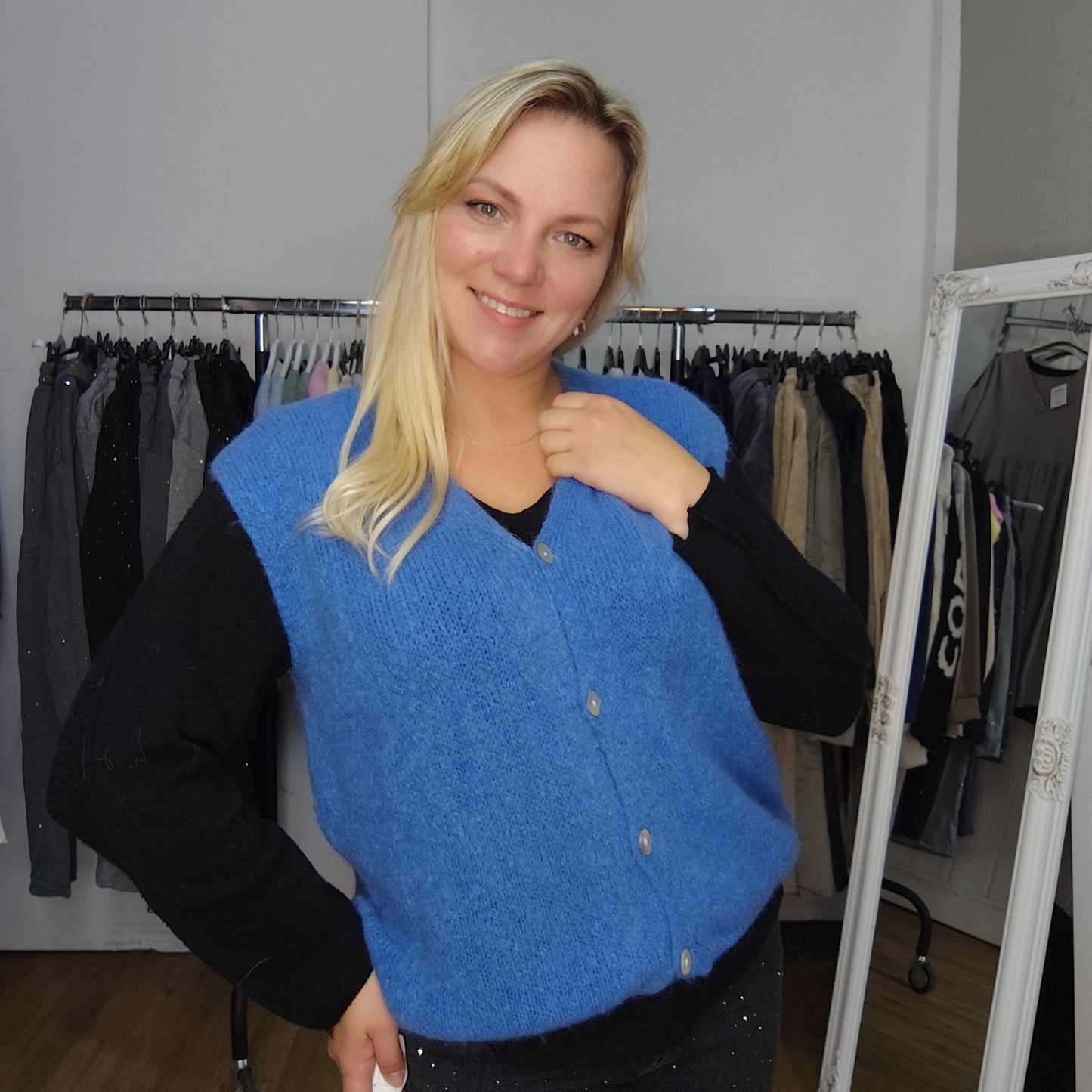 Strickweste "Lisa" in Blau