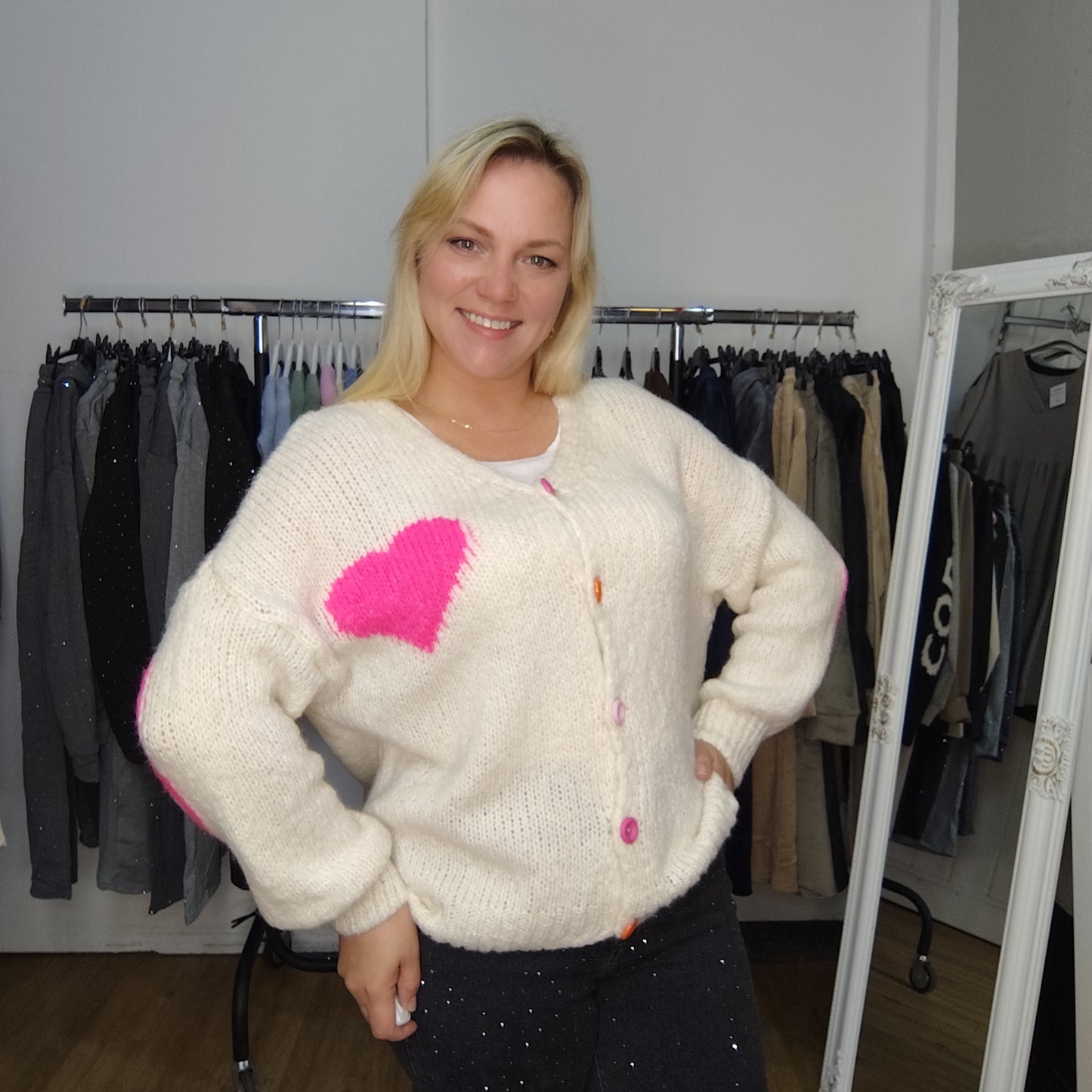 Strickjacke "Luise" in Beige