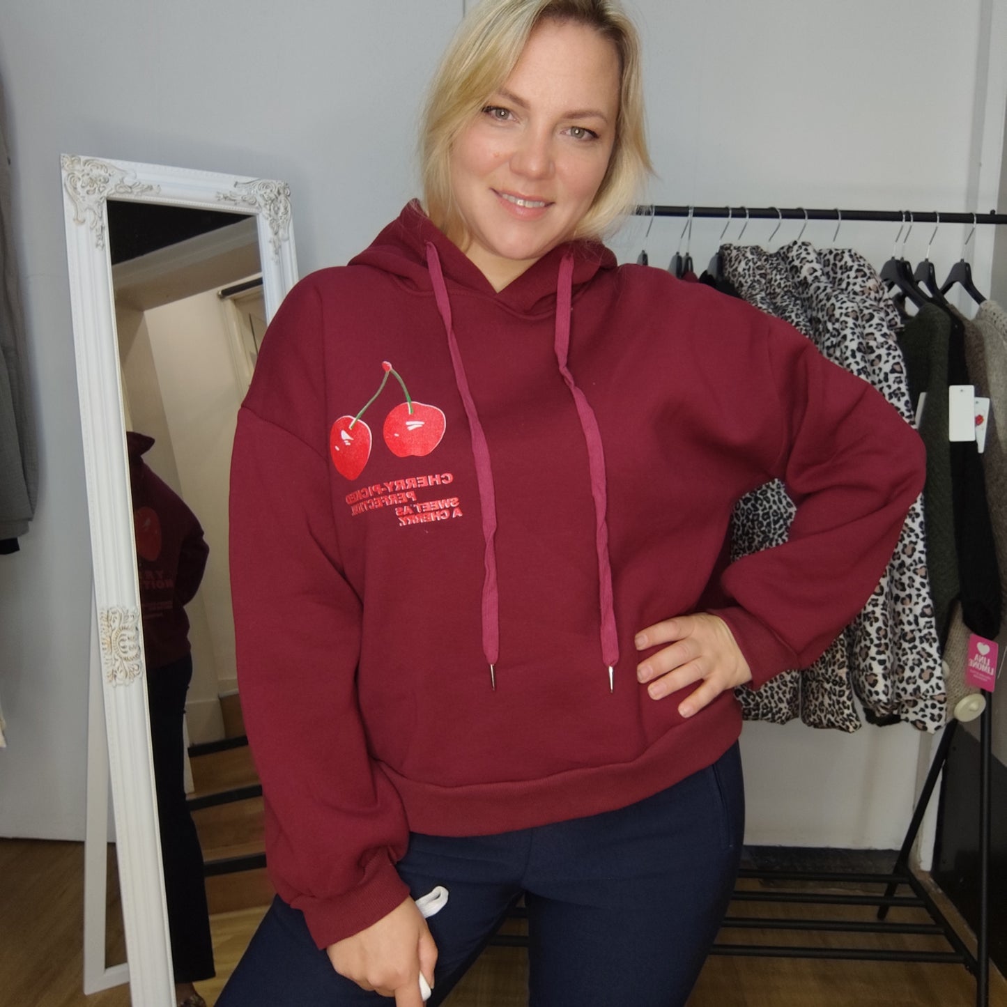 Pullover "Cherry" in Weinrot