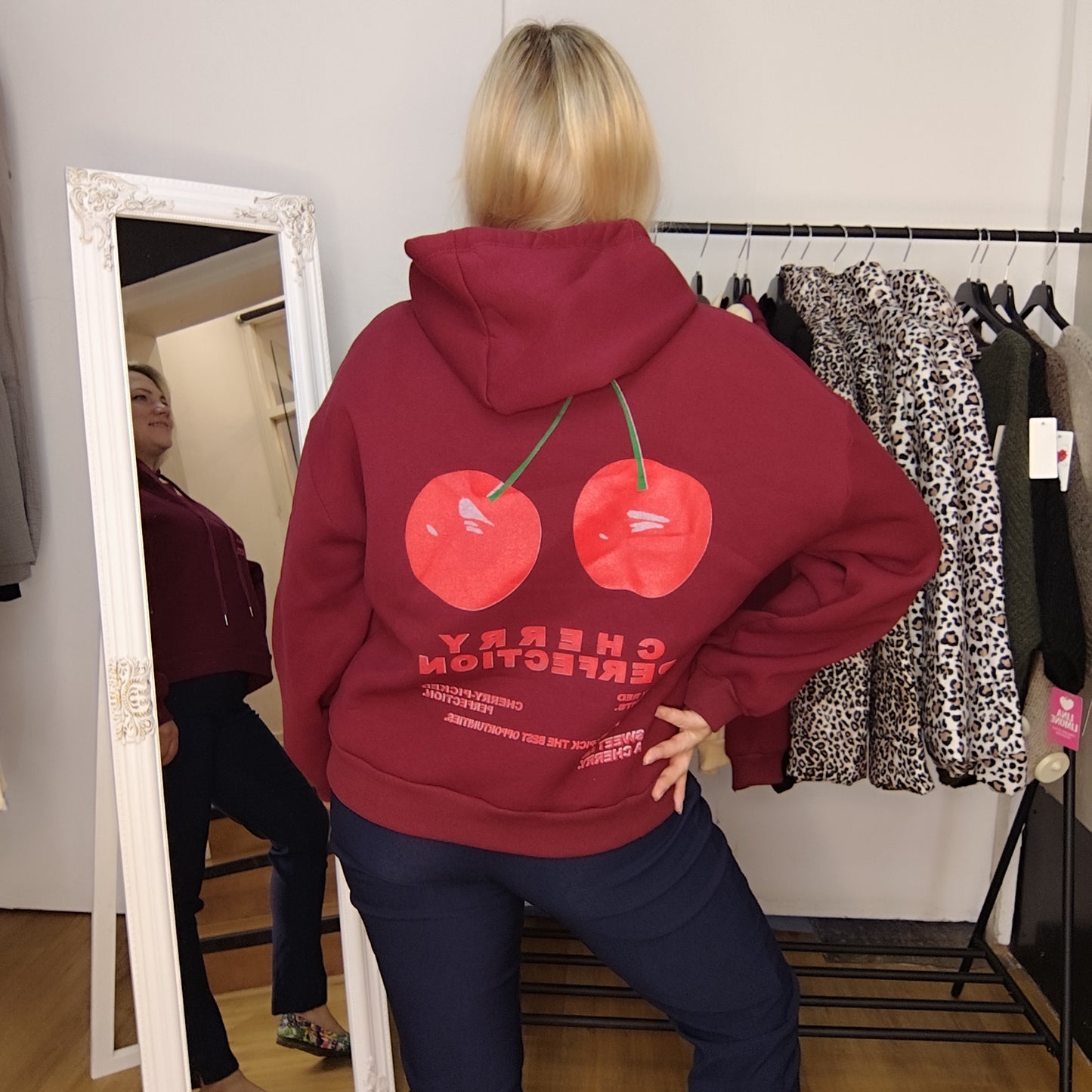 Pullover "Cherry" in Weinrot