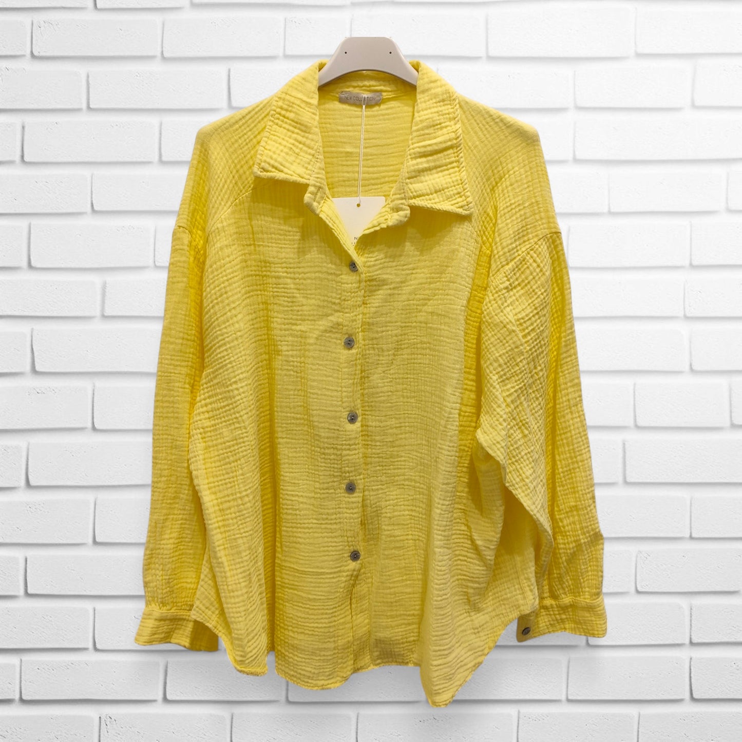 Musselin Bluse in Gelb