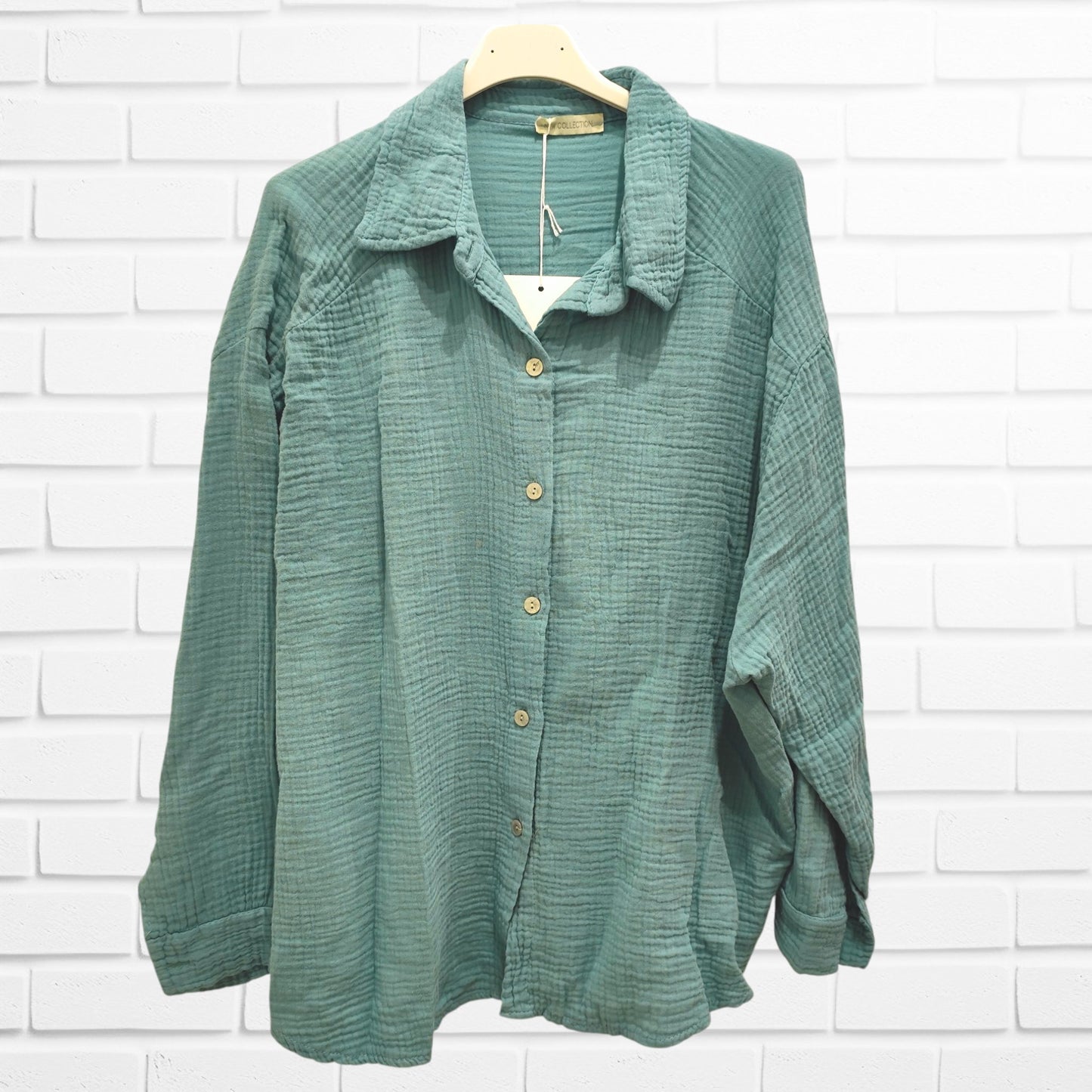 Musselin Bluse in Salbeigrün