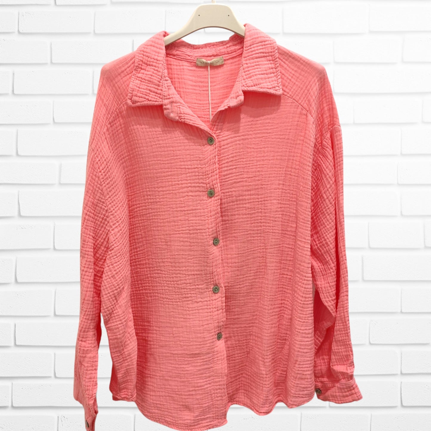 Musselin Bluse in Rosa