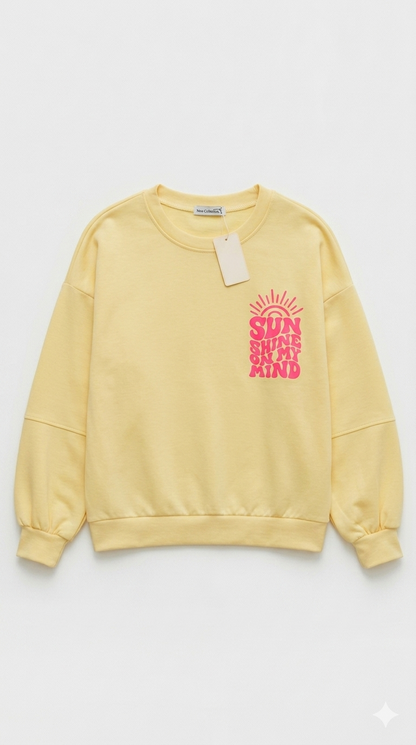 Butterstoff Sweatshirt Sunshine Gelb