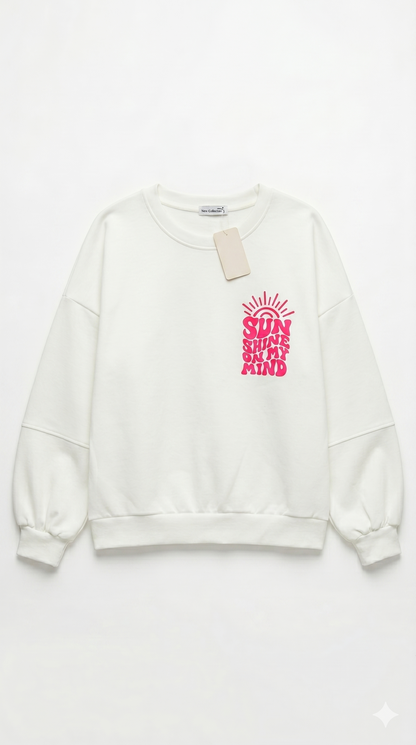 Butterstoff Sweatshirt Sunshine Offwhite