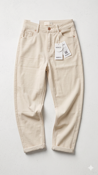 Mom Fit Beige Marivy Paris