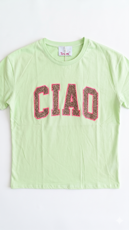 T-Shirt Ciao Neon Leo Mint
