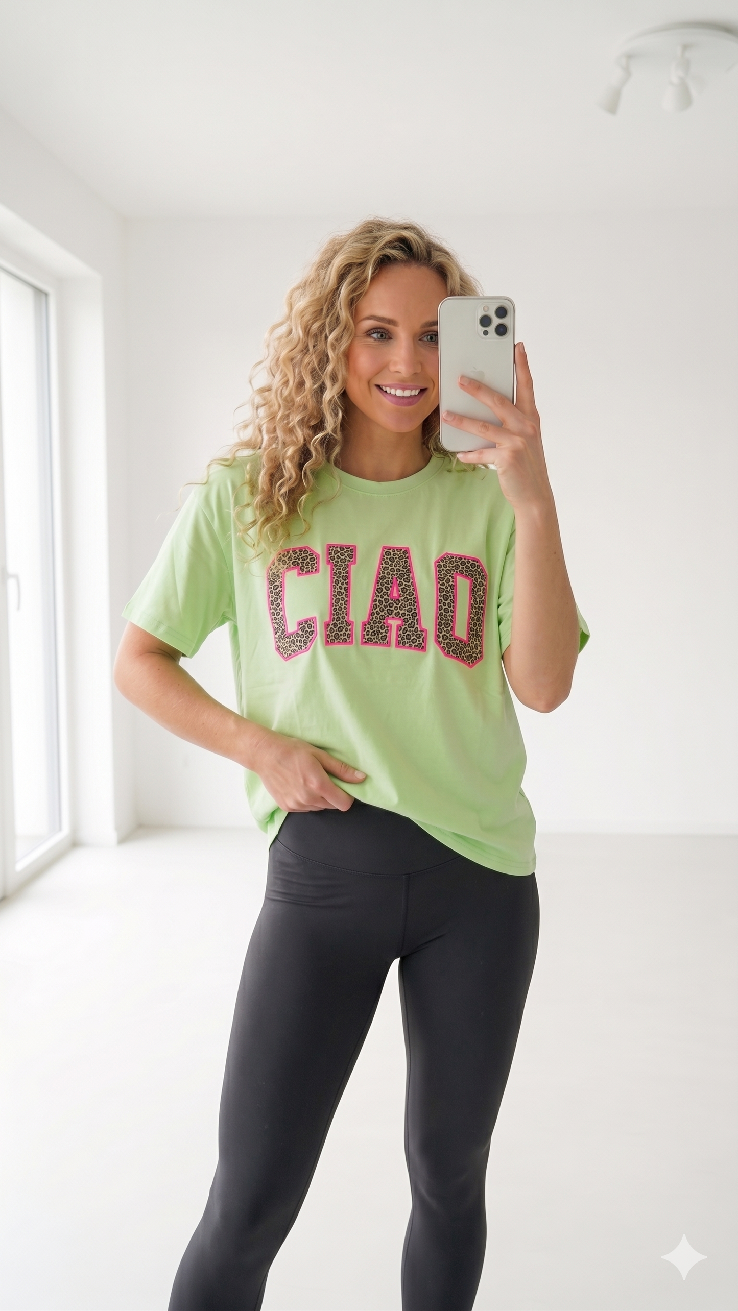 T-Shirt Ciao Neon Leo Mint