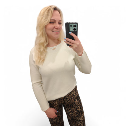 Feinstrickpullover in Weiß