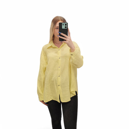 Musselin Bluse in Gelb
