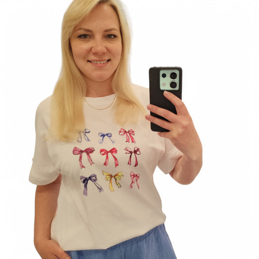 T-Shirt mit Schleifen