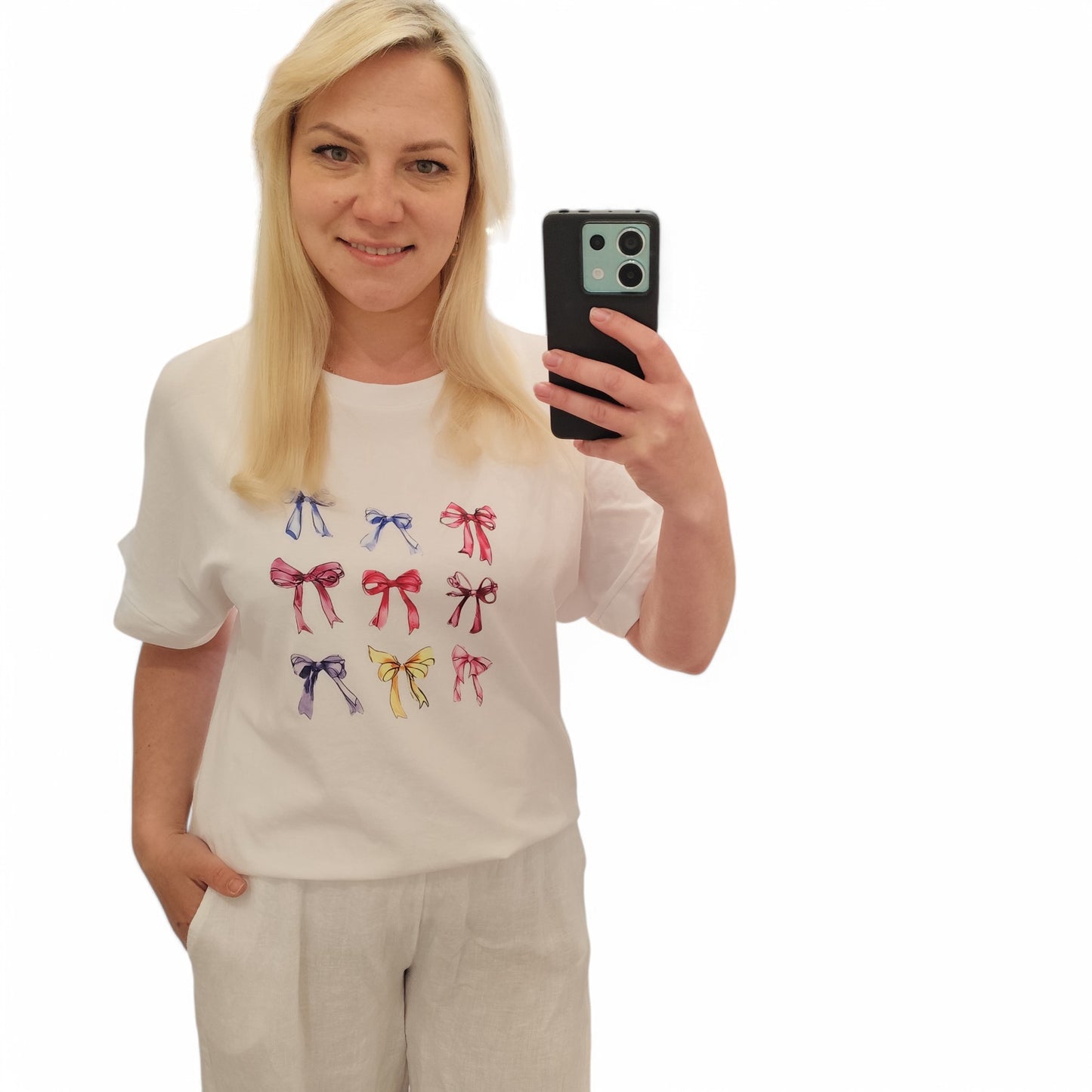 T-Shirt mit Schleifen