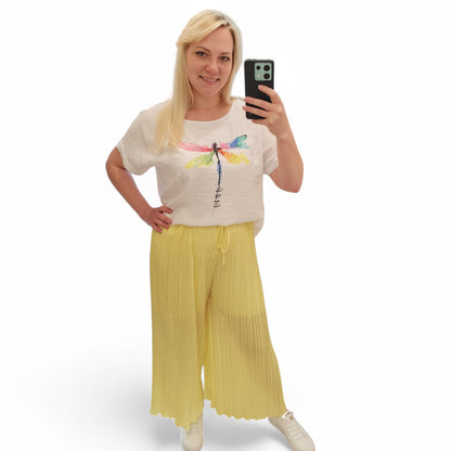 Shirt mit Libelle in Weiß