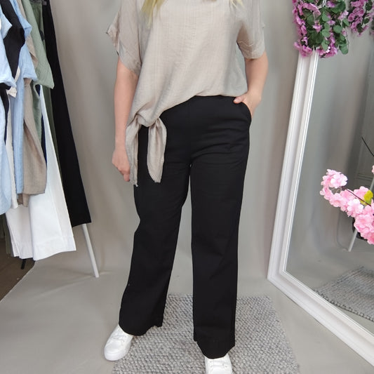 Weite Hose in Schwarz